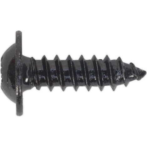 Sealey Self-Tapping Screw 4.8 x 16mm Flanged Head Black Pozi Pack of 100 BST4816 (1/5)