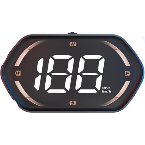 Compteur de Vitesse GPS numérique à LED Vert/Or, Affichage tête Haute, Boussole avec Alarme survitesse, électronique Automatique for Toutes Les Voitures(G22 Gold) (1/5)