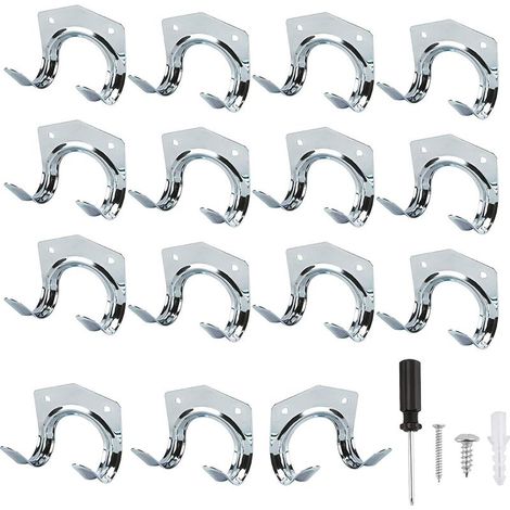 Lot de 15 crochets multi-outils robustes pour rangement maison et garage (1/5)