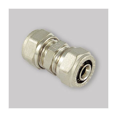 Raccordo Diritto Doppio A Compressione Per Tubo Multistrato Tm Ø32 (3,0) Mm (1/2)
