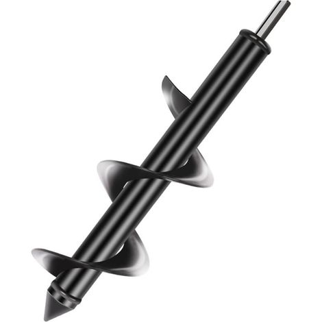 x 30 cm Erdbohrer für Bohrer, Gartenschneckenbohrer, Spiral-Gartenbohrer, Pflanzwerkzeug zum schnellen Bohren von Löchern et Pflanzen von Blumen, Bäumen, Sträuchern (1/4)