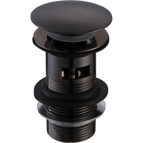 Signature Mushroom Slotted Basin Waste - Matt Black