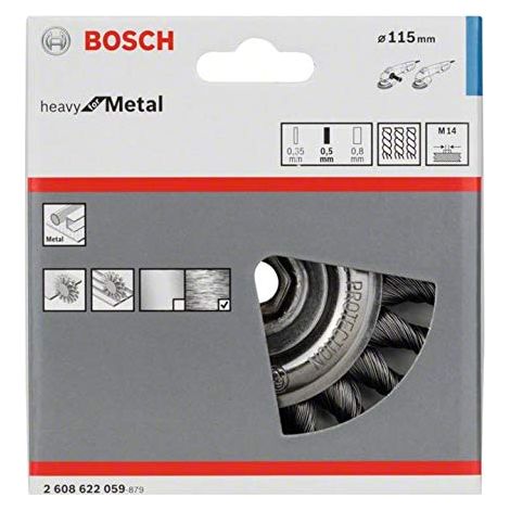 Brosse circulaire Metal heavy, filetage M14 (1/5)