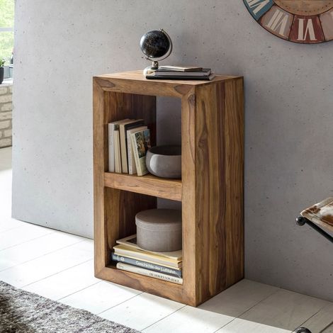 Etagère 2 niches 88x35x50 cm en bois de sheesham massif