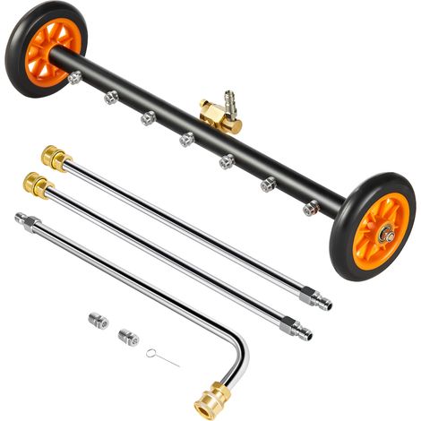 Mophorn 24" Hochdruckreiniger-Unterbodenreiniger, 4000 PSI, Edelstahl, Winkeleinstellung, 7 Düsen, für Auffahrt, Terrasse, Deck