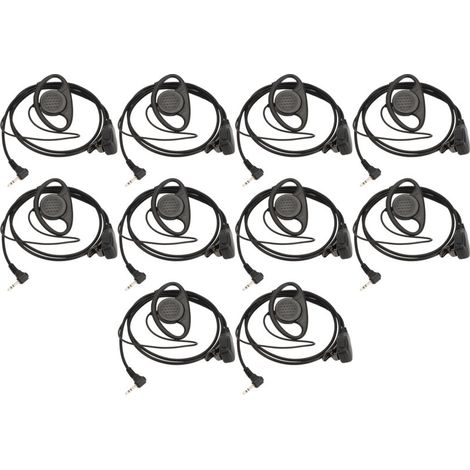 Écouteur radio Motorola 2.5mm 1 broche, traitement électrolytique, kit 10 pièces pour talkie-walkie