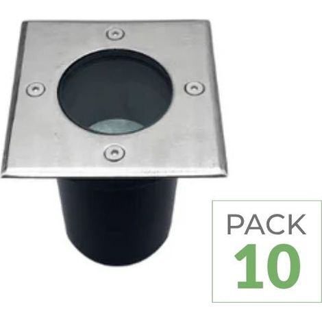 Pack de 10 - Spot LED Extérieur Encastrable Carré pour Ampoule GU10 - SILUMEN (1/5)