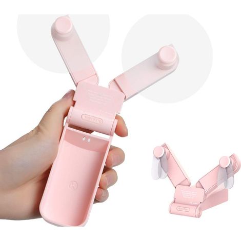 Mini ventilateur USB pliable de poche, ventilateur portable rechargeable 2 vitesses, câble USB inclus, ventilateur compact pour maison, bureau, voyage, usage quotidien (1/5)