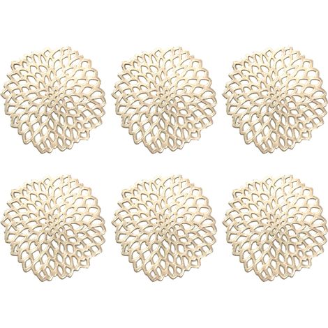 Sous-verre - Lot de 6 - PVC Écologique - Diamètre 10,4 cm - Résistant à la Chaleur jusqu’à 80 °C - Pour Maison Cuisine Salon (1/5)