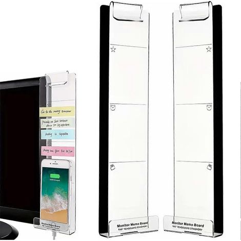 Tableau d'affichage en acrylique avec support de téléphone intégré, adapté aux bureaux et armoires de bureau. (1/5)