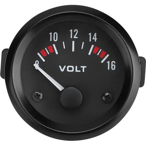 Jauge de tension universelle 12V Voltmètre 52mm/2in Indicateur de voltage 8-16V BX100007 (1/5)