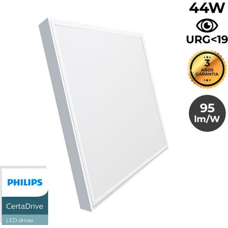 Panneau LED 60x60 en saillie extra-plat - Driver PHILIPS - 44W - UGR19 - avec KIT de montage Blanc Neutre (1/5)
