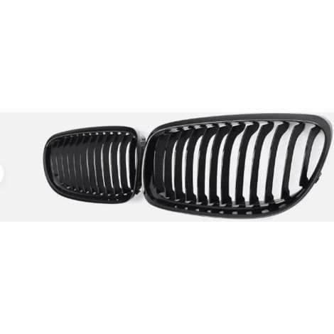 Grille Radiateur - Pour BMW Série 3 E90 E91 2008-2012 - Finition Noir Brillant - Barreaux Simples - Lot de 2 (1/5)