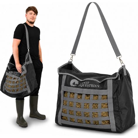 Oypla Coco Equestrian Slow Feed Mesh Hay Bag Feeding Sack with Strap (1/5)