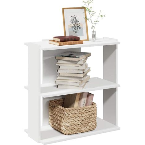 Bücherregal 3 Böden Weiß 60x30x60 cm Holzwerkstoff