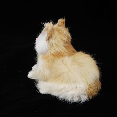 Figura de animal Figura de gato de polietileno sintético Decoración de jardín duradera 15 x 11 cm, blanca 1 unidad (1/5)