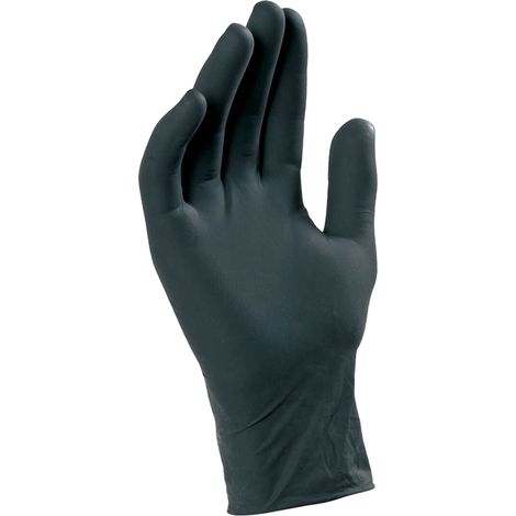 Guanti in Nitrile Spessorati e Lubrificati 0,16 mm Tg.L Nero FERWORK - 100 Pz (1/6)