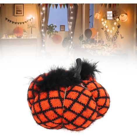Halloween-Kürbisdekoration, Partydekoration, handgestrickter Schmuck, Kürbis-Accessoire aus Wolle, orange (1/5)