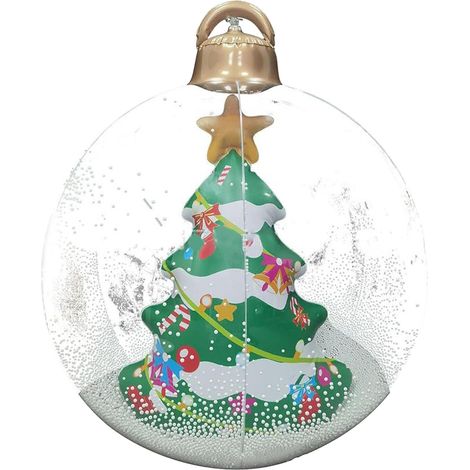 SJLERST Boule de Décoration de Noël, Lumineuse Géante LED avec Télécommande Décorations de l'arbre de Noël pour la Cour (1/5)
