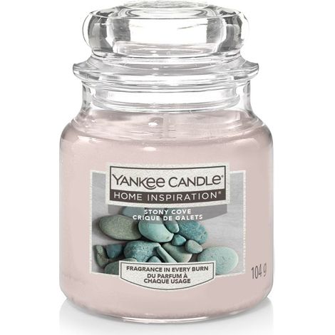 Yankee Candle Duftkerze Kleines Glas Stony Cove 104 g grau Duft Kerze Duftkerzen