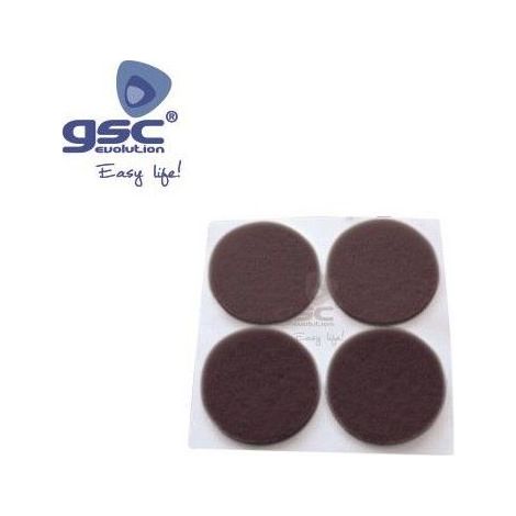 Set 4 adesivi tondi in feltro adesivo Ø35mm Brown GSC 003802761