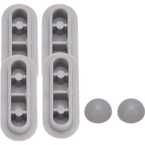 4 Pièces Tampon Universel pour Siège de Toilette Universel Chocs Kit de Tampon Abattant WC Plastique Toilette Pare-chocs Remplacement