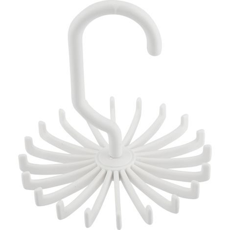 1 Porte-cravates rotatif 360°, support ceintures et foulards, crochets antidérapants, rangement placard (1/5)