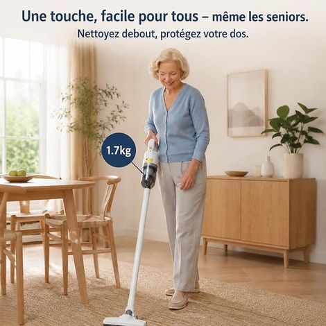 Aspirateur à Main sans Fil Mini-aspirateur Portable Blanc (1/2)