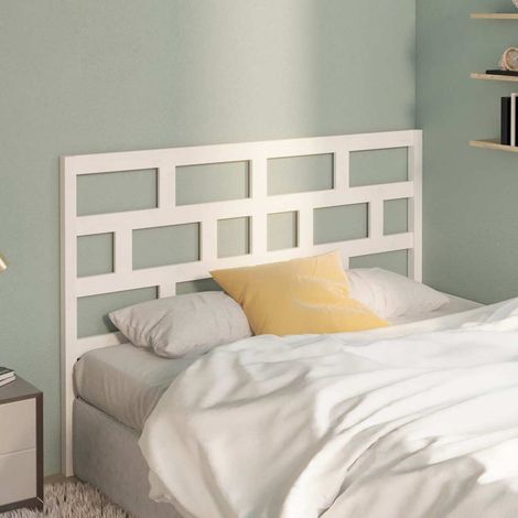 Tête de lit en pin massif blanc 126 x 4 x 100 cm pour lit sans tête - PANGIVO (1/5)