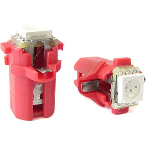 Lampada Led T5 B8.3D B8,3D Colore Rosso Red Luci Cruscotto e Strumentazione 12V (1/3)