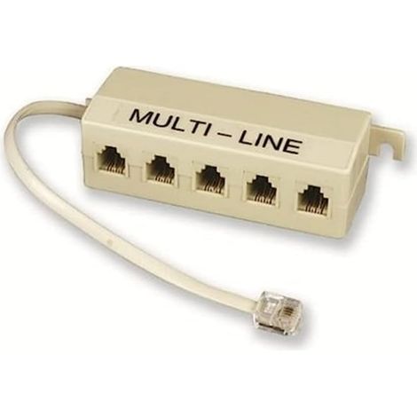 Multiprise téléphonique bloc 5 plugs + Câble