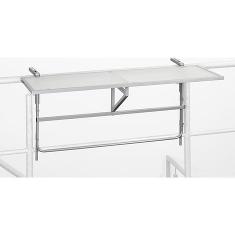 Balkonhängetisch silber/matt 120x40cm Stahl