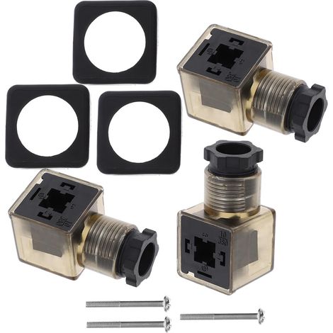 eur Bobine Solénoïde 3 Témoin Lumineux Din 43650A, Marron, Lot de 3, Conçu pour Électrovannes Ac60-240V en Environnement Rigoureux (1/5)