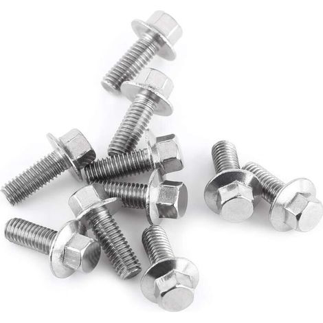 10pcs M8 304 Acier Inoxydable Hex Bride Vis Boulons Attaches(M820) (1/5)