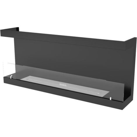 Cheminée BIOETHANOL MURALE 130 CM double ouverture latérale (1/3)