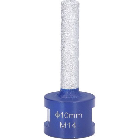 Fraise diamantée à doigt pour brasage sous vide, filetage M14, pour porcelaine et céramique dure, 10 mm (1/5)