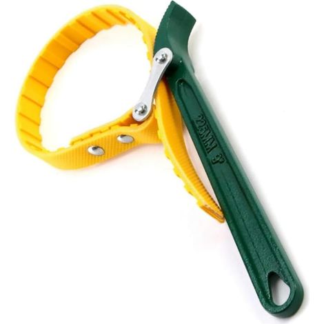 Clé à ruban pour filtre à huile, 9 pouces, clé à courroie en caoutchouc, clé pour filtre à huile, clé pour décapsuleur, tubes réglables, outil de retrait manuel (1/5)
