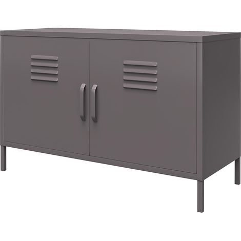 BradfordArmoire à 2 portes en métal gris graphite (1/5)
