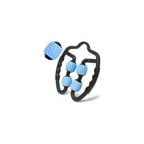 Rullo per massaggio muscolare profondo, rullo in schiuma 3D a 360° per massaggio anticellulite, rullo in schiuma a 4 ruote, massaggiatore per gambe e rilassamento dei punti trigger, accessori per mass