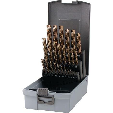 RUKO 228215RO HSSE-Co 5 Jeu de forets pour le métal 25 pièces 1 mm, 1.5 mm, 2 mm, 2.5 mm, 3 mm, 3.5 mm, 4 mm, 4.5 mm, 5 (1/4)