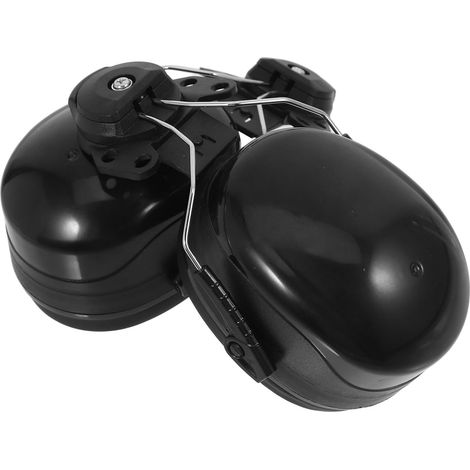 Casque Antibruit Isolation Phonique de Sécurité pour Casque de Chantier, Protège-oreilles Noir Abs et Éponge, Réglable pour Applications Mécaniques et Industrielles (1/5)