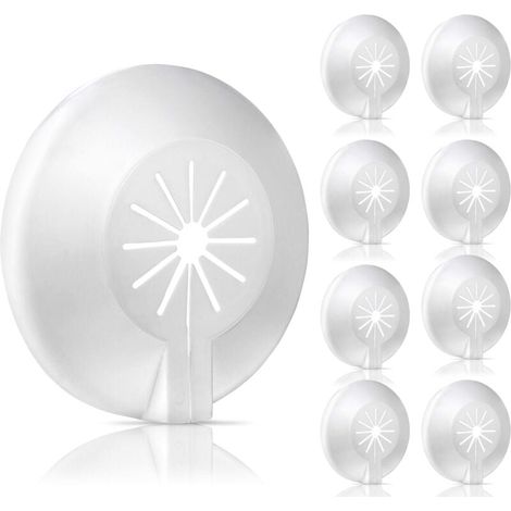 Set di 8 rosette per radiatori, copritubi, rosette a ribalta in plastica per diametri da 8 a 22 mm, installazione ultraveloce (1/4)