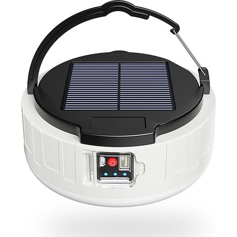 Lanterne de camping solaire avec port USB et batterie longue durée. - AquaForge (1/5)