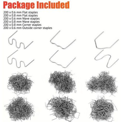 1200 Clous de Soudage en Plastique pour Réparation de Pare-Chocs Automobile – Fils de Soudure Réutilisables pour Réparation Rapide (1/4)