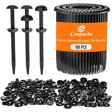 boucles universelles en nylon pour serre-câble de voiture résistantes, clips de fermeture éclair autobloquants polyvalents pour garde-boue, fixation pare-chocs et (1/5)