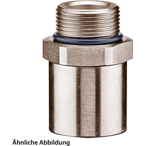FLEXA ADMF-M Brandschott Adapter gerade Gewinde M25x1,5 feststehend mit Außengewinde Temperaturbereich -40°C bis 600°C - 1 Stück