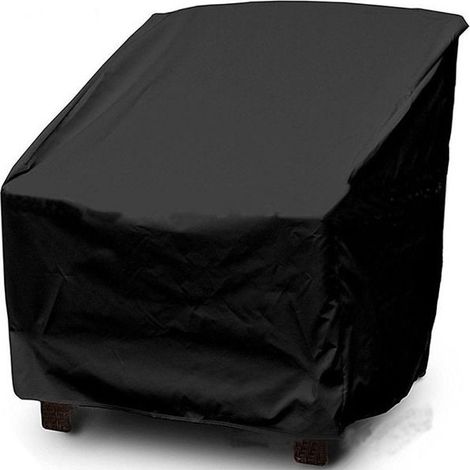 Wasserdichte schwarze Oxford-Stoffhülle für Gartenstühle, geeignet für stapelbare Stühle.
