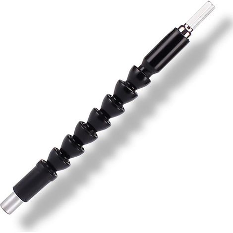 Flexible Bohrerverlängerung, universeller elektrischer Schraubendreher mit weichem Schaft, Bohrerverlängerung, verlängerte Pleuelstange für Handbohrmaschinen, multifunktionales Biegerohr (200 mm) (1/4)