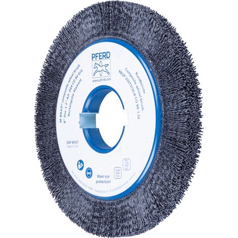 PFERD TOOLS COMPOSITE Rundbürste RBUP Ø 200x13x50,8 mm Bohrung Keramik-Filament-Ø 1,10mm Korn 80 stationär