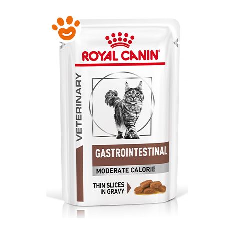 Royal Canin Cat Veterinary Diet Gastrointestinal Moderate Calorie  - Royal Canin Cat Veterinary Diet Gastrointestinal Moderate Calorie - Bustina Da 85 Gr